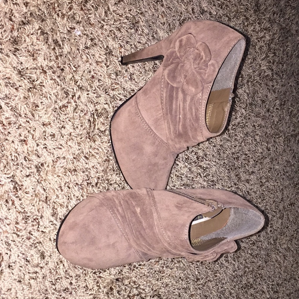 Tan Suede Booties! Brand New!